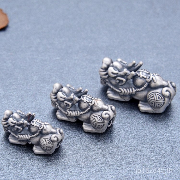 สร้อยข้อมือPixiu สไตล์จีน ทำมือจากเงินแท้ พร้อมตัวปรับluck gourd design Nafu 3DS999