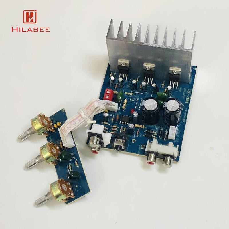 [hilabee] บอร์ดเครื่องขยายเสียงซับวูฟเฟอร์ 2 ช่องสเตอริโอเครื่องขยายเสียงโมดูลการ์ด TDA2030A DX2.1-2