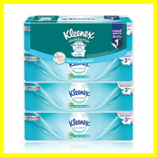 Kleenex Silky Smooth Soft Box [70 Sheets x 4pcs] คลีเน็กซ์ ซิลกี้ สมูท กระดาษเช็ดหน้า หนา 3 ชั้น.