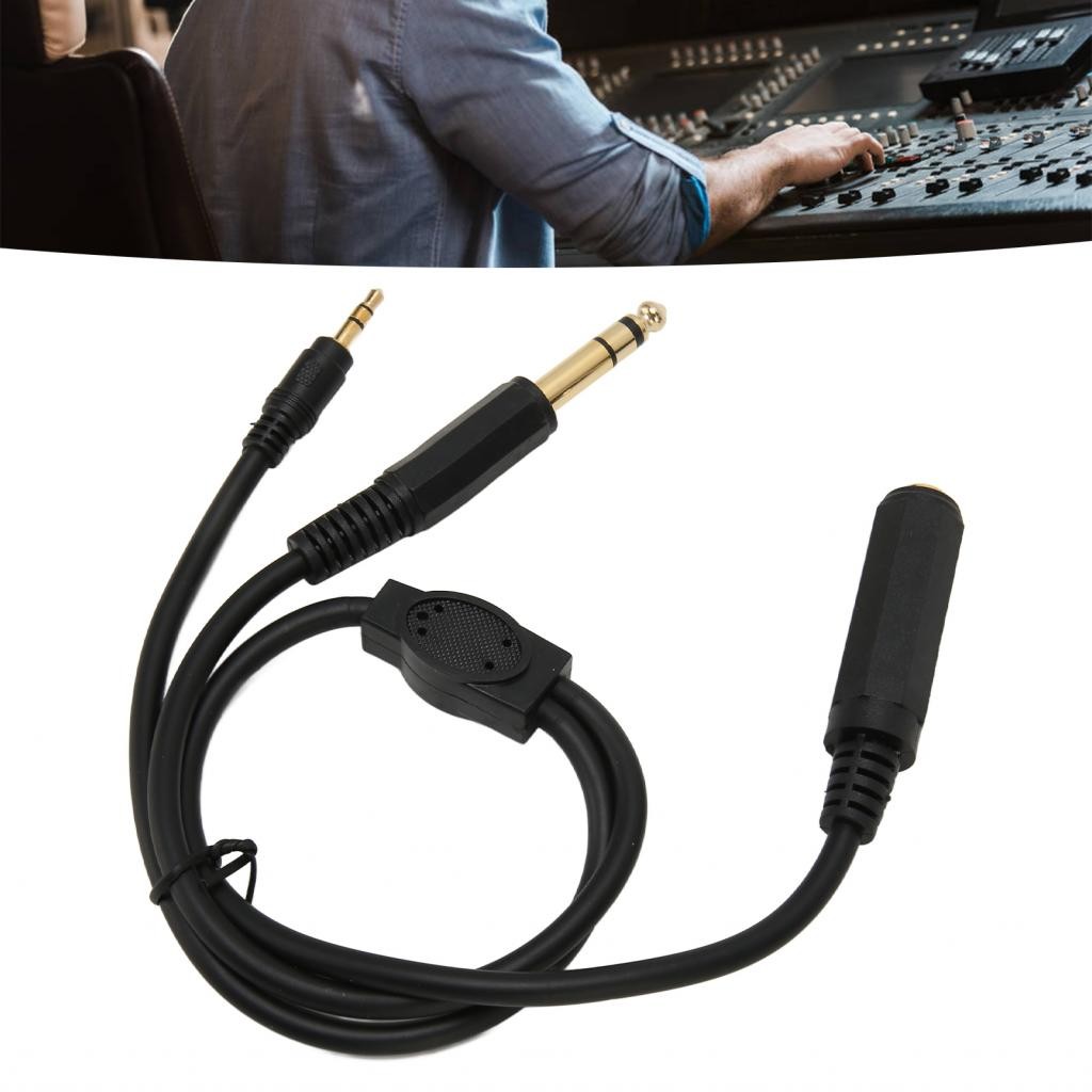 Windyons 1/4 Splitter Cable 6.35mm Female to Male และ 3.5mm Inch Jack 1/8 Plug Y