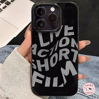 เคสไอโฟน11 แฟชั่นตัวอักษร ที่มีสีสันพื้นผิวมันวาว สำหรับ IPhone 17 11 14 15 13 16 12 Pro Max X 6 6s 7 8 16 Plus XR XS SE