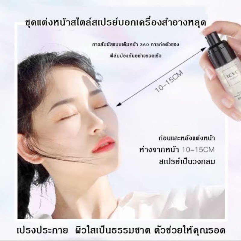Novo moisturizing makeup spray สเปรย์ไฮไลท์ โนโว หน้าเงา ประกายชิมเมอร์ กลิตเตอร์วิ้งๆ --MS002--✿ - รูปที่ 5