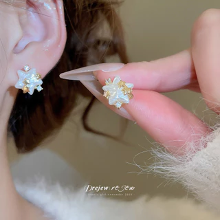ต่างหูเพชรเม็ดใหญ่ 925 สเตอร์ลิง เคลือบทองแท้ 14K เหมาะสำหรับโอกาสพิเศษ