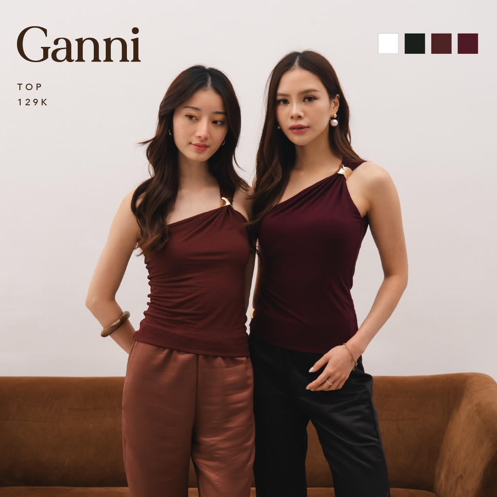 เสื้อ Ganni -- ชุดโอชา | เสื้อผ้าผู้หญิง | กําลังมาแรง | เสื้อเอ็ดจี้ | มีสไตล์