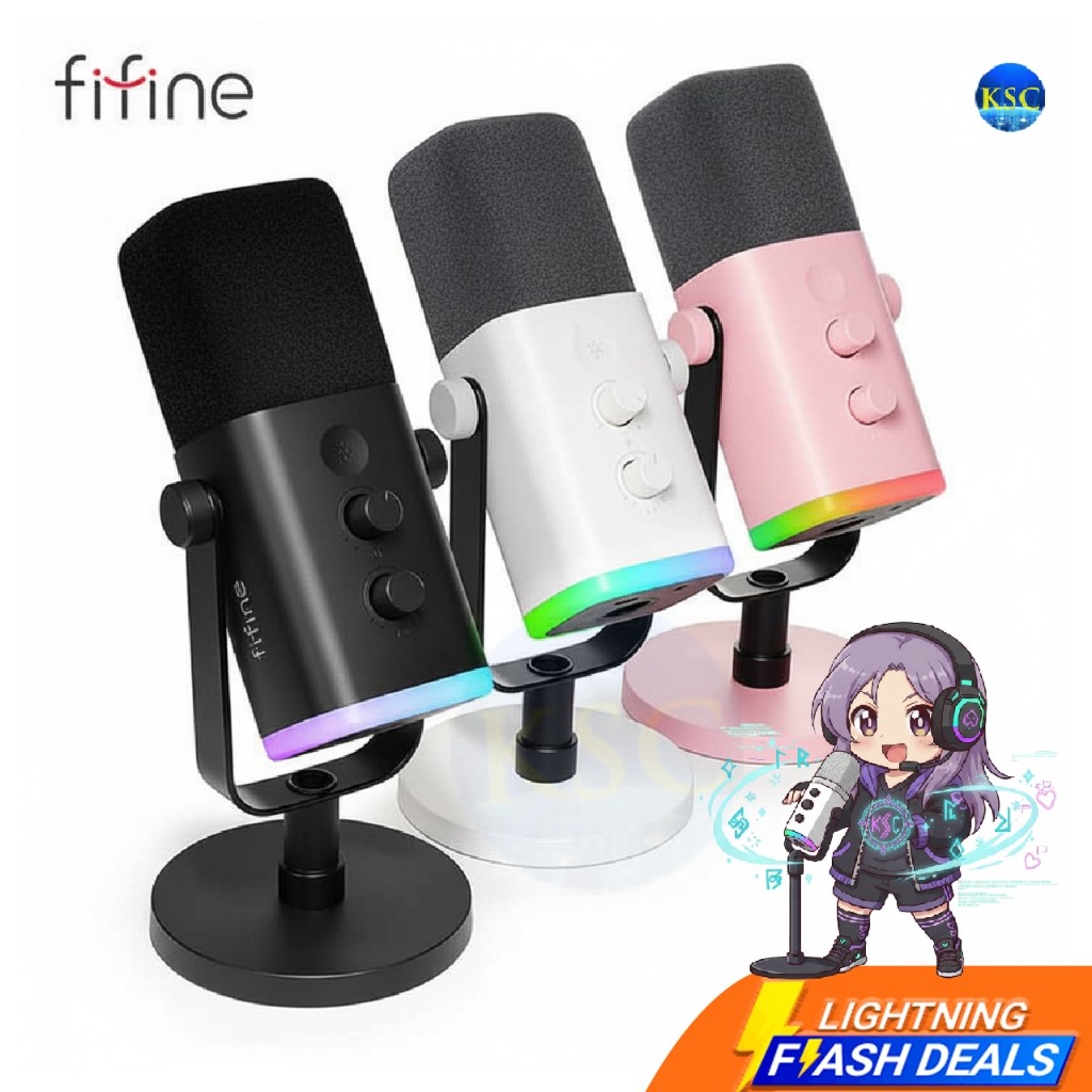 ส่งด่วน ศูนย์ไทย FIFINE AM8 USB/XLR DYNAMIC MICROPHONE ไมโครโฟนไดนามิก AM8 USB Dynamic Mic