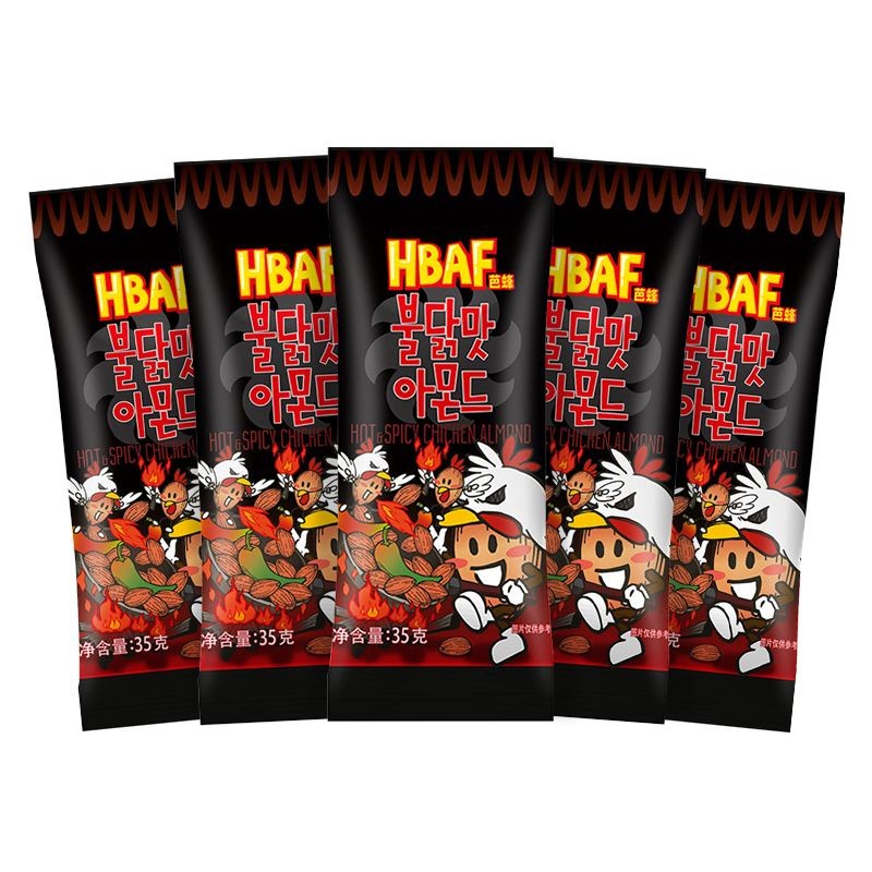 2025 สินค้าใหม่ HBAF Babe รสไก่ Tonsand Badanmu รสเผ็ด Almond Nut Snack Food Snacks นําเข้าจากเกาหลี