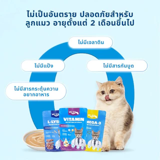 [48ซอง/ลัง] Mr.vet เปียกแมว โปรตีนสูง ไม่ปรุงรส ไม่ใส่วัตถุกันเสีย อาหารเปียก ขนาด 70 g