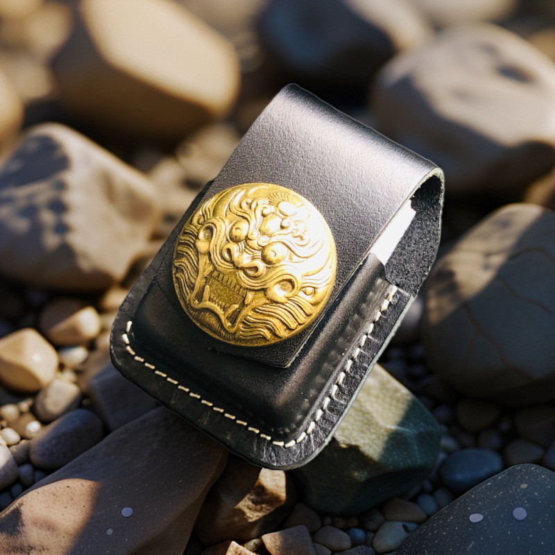 ซองหนังสำหรับไฟแช็คน้ำมันก๊าด หนังแท้ ทำมือ ปรับแต่งได้ ซองหนังสำหรับไฟแช็คน้ำมัน Zorro ZORRO