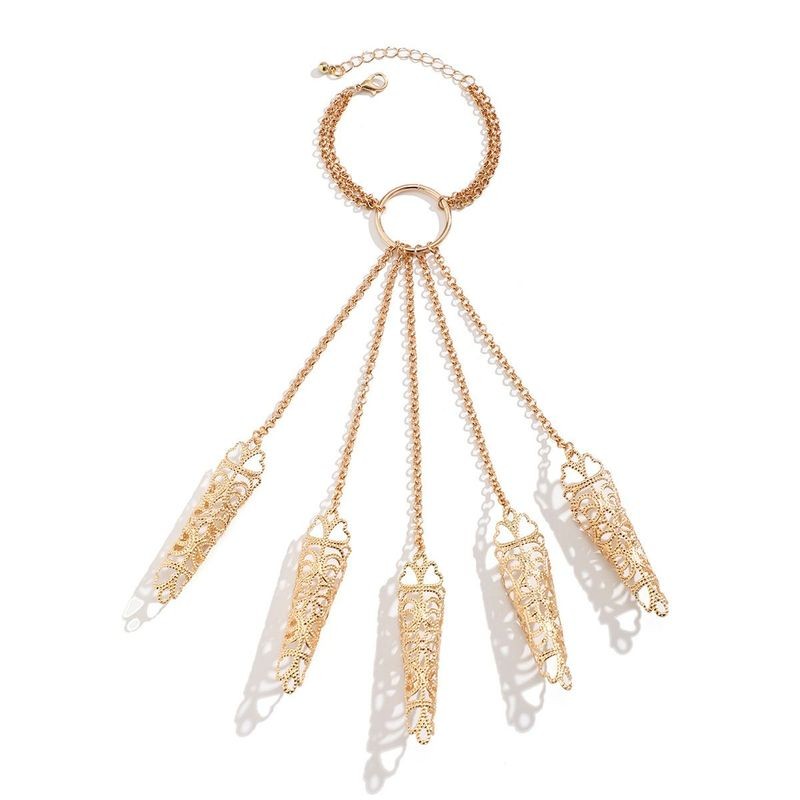 สร้อยข้อมือและแหวนสไตล์โกธิคพังก์ ตกแต่งด้วยโซ่ เหมาะสำหรับเครื่องประดับในงานฮาโลวีน - รูปที่ 4