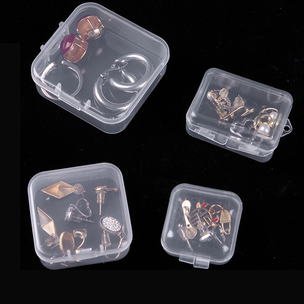 Hgyt กล่องสี่เหลี่ยมพลาสติกใสขนาดเล็ก-สี่เหลี่ยม4 5 4 5 2ซม ✨june299.th✨