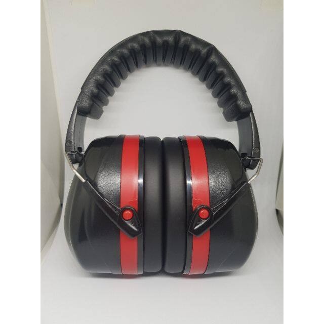 n&z ที่ครอบหูลดเสียงแบบคาดศรีษะ สีแดงดำ รุ่น EM-5002B ปรับระดับได้