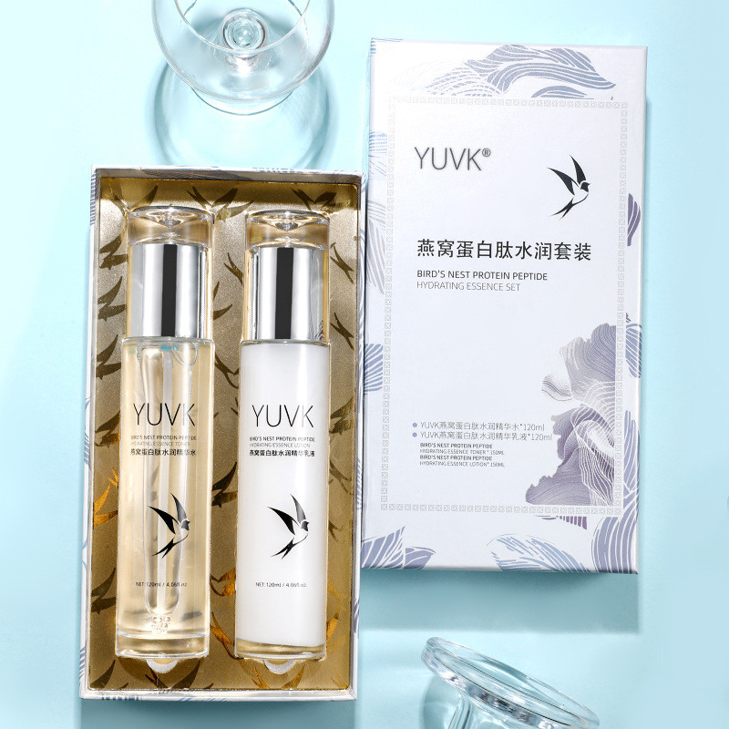 ชุดโลชั่นน้ํา YUVK Birds Nest Protein Peptide Moisturizing Essence Water Lotion ชุด 2 ชิ้น Moisturiz