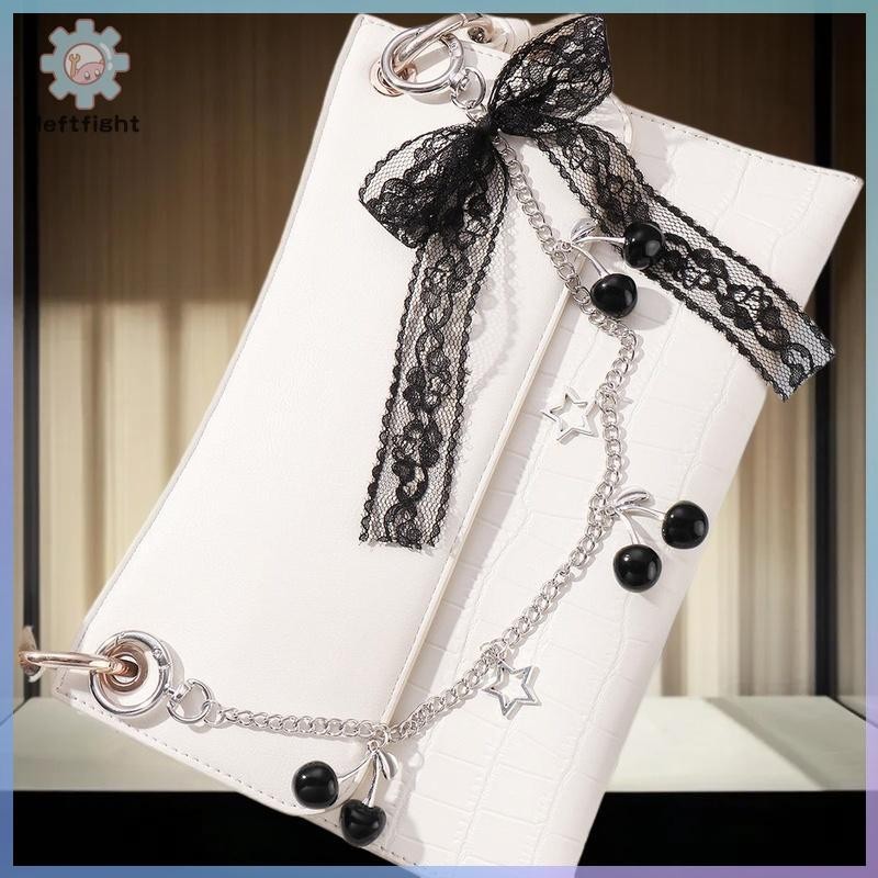 พวงกุญแจโบว์เชอร์รี่สำหรับผู้หญิง trend สร้อยคอและเครื่องประดับกระเป๋าน่ารัก GHT