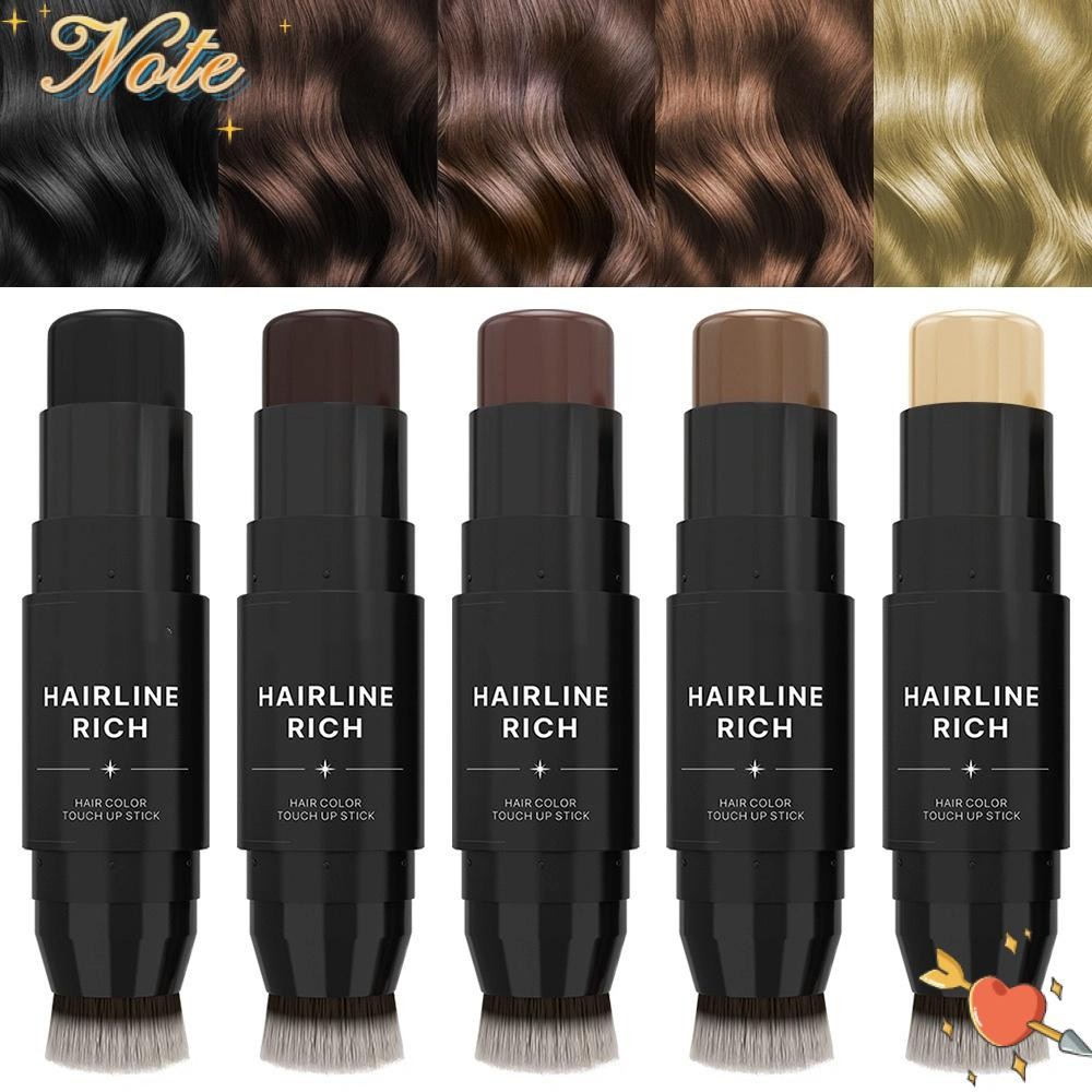 NOTEE ปากกาคอนซีลเลอร์ Hairline กันเหงื่อพร้อมแปรง Dual-Ended Root Touch Up Stick, 2 In 1 กันน้ํา Ba