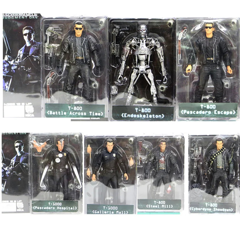 Endoskeleton รูป NECA Terminator รูป 2 T-800 T-1000 Action Figure PVC สะสมของขวัญของเล่น 18 ซม.