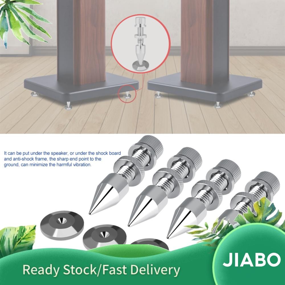 Jiabo Jiabo Speaker Spike Set 4 Pack HiFi กันกระแทกพร้อมรองเท้ากรวยฐานแผ่น Isolator