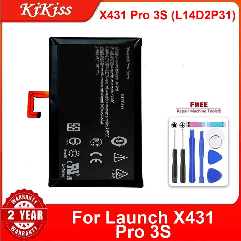 แบตเตอรี่แท็บเล็ตสําหรับเปิดตัว X431 Pro 3S,X431 Pro 3S (L14D2P31) แบตเตอรี่ใหม่เอี่ยม