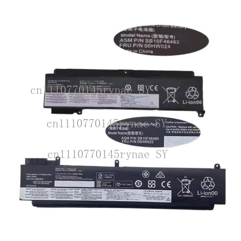 ใหม่ความจุสูงเปลี่ยนแบตเตอรี่สําหรับ Lenovo T460S T470S 00HW022 00HW023 00HW024 00HW025 SB10F4462