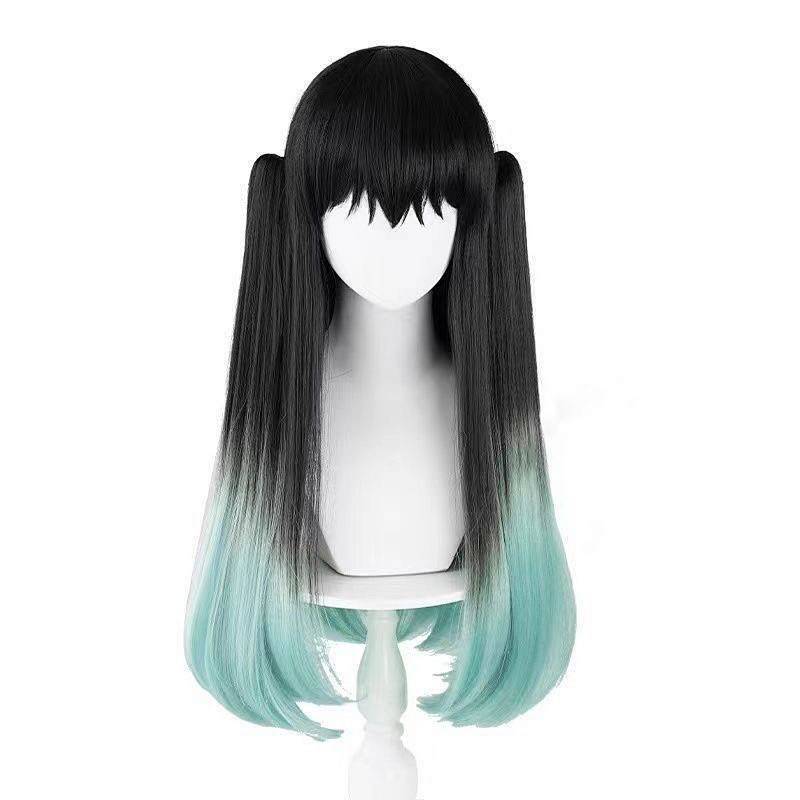 Kimetsu No Yaiba Hours Transparent No Ichiro Cosplay Wig Assorted Black 6YIl