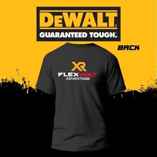 พร้อมส่ง เสื้อยืดผู้ชาย สีดำ DeWalt XR แฟชั่นใส่สบาย ไซส์ S-5XL ผ้าฝ้ายแท้100% ระบายอากาศได้ดี