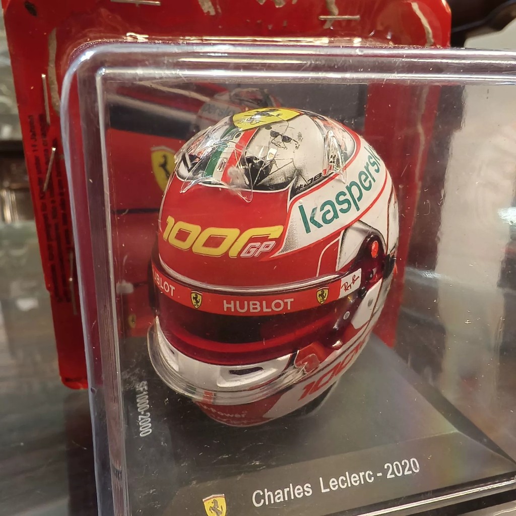Spark 1/5 Ferrari SF1000 Leclair 2020 หมวกกันน็อค Tuscany Station รุ่น Ferrari 1,000th Grand Prize ร