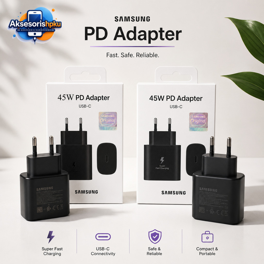 Samsung 45W USB-C Travel Power Adapter Samsung 45W USB-C Adapter Samsung 45W Charger Head Adapter