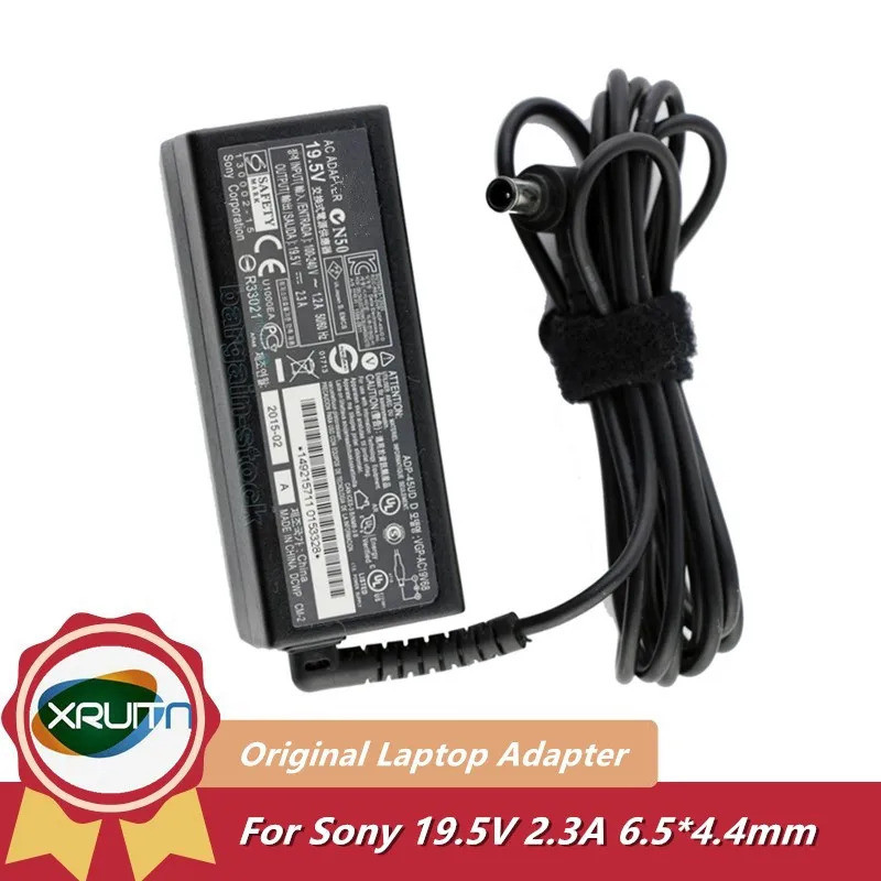 สําหรับ Sony Vaio AC อะแดปเตอร์ของแท้แหล่งจ่ายไฟ 19.5V 2.3A 45W VGP-AC19V75 ADP-45UD D ADP-45CE B SV