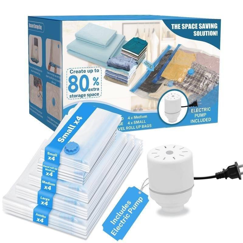 Travel Essentials 9MPR พร้อมปั๊มไฟฟ้า USB (2025 รุ่นอัพเกรดใหม่) -กะทัดรัดสุด เบา ประหยัดพื้นที่ เหม