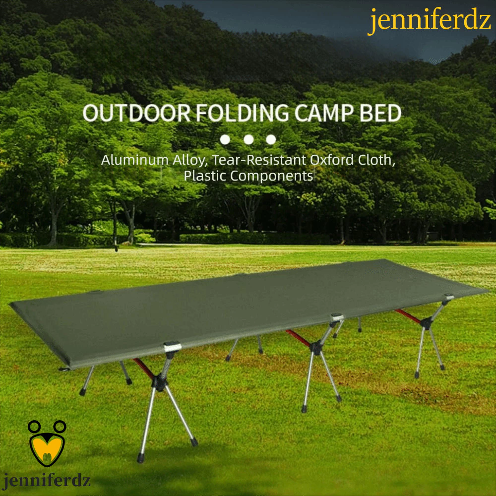 JENNIFERDZ เตียงพับแคมป์ปิ้ง อลูมิเนียม สำหรับเดินป่า