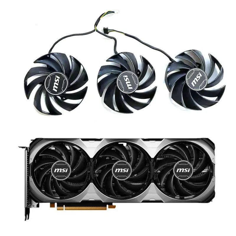 * Original 87 มม.4PIN PLD09210S12HH PLD09210B12HH 4PIN RTX 4060 พัดลม GPU เหมาะสําหรับ MSI GeForce R
