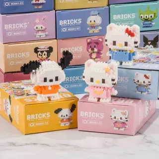 AZ 🔥BRICKS ของเล่นบล็อคตัวต่อ ตัวต่อ รูปสัตว์การ์ตูน 3D น่ารัก ของเล่นเด็ก ของขวัญสำหรับเด็ก