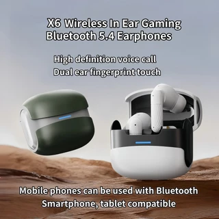 Wireless X6 Bluetooth In Earpods, ที่ครอบหูซิลิโคน, สวมใส่สบาย, รองรับการโทรและสัมผัส, เข้ากันได้กับระบบโทรศัพท์มือถือหลายตัว