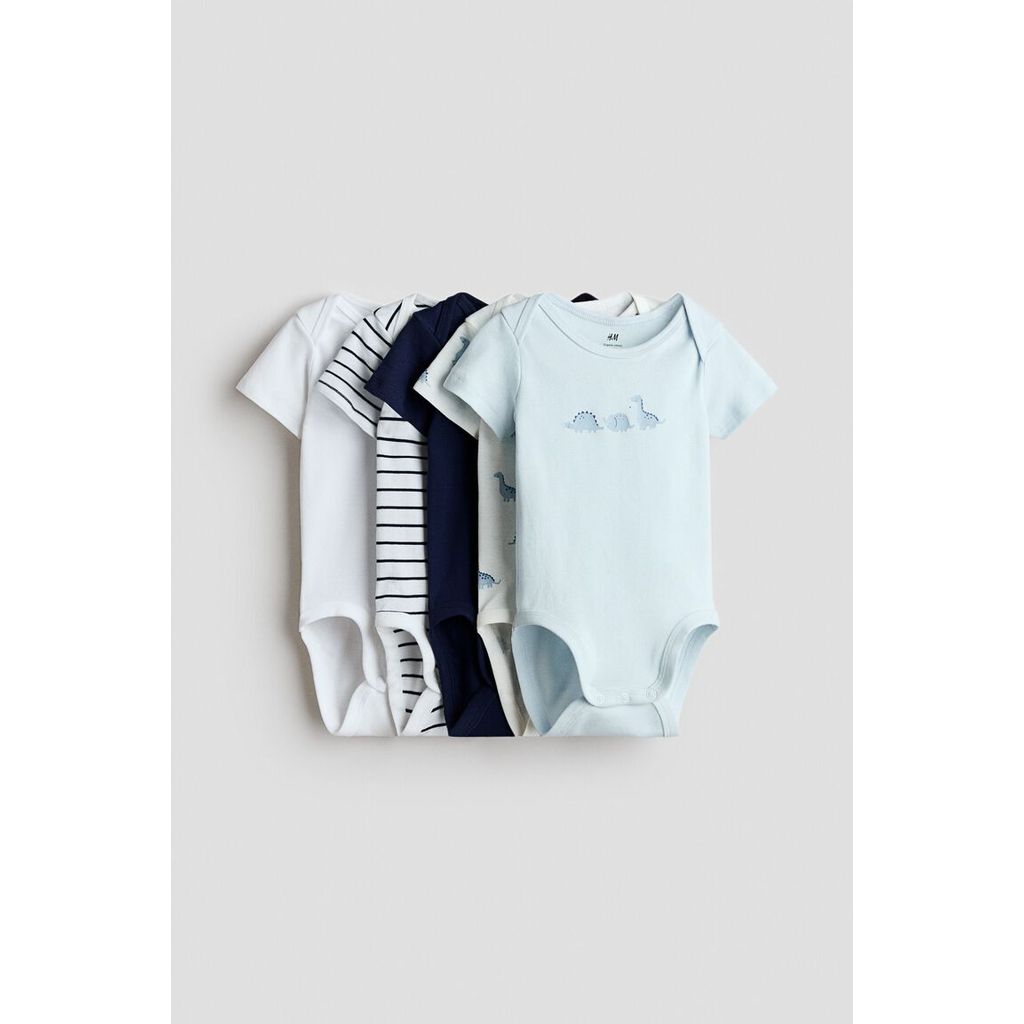 H&M(เอชแอนด์เอ็ม) ชุดบอดี้สูทคอตตอน 5 ชิ้น เด็กทารก 1159381_28