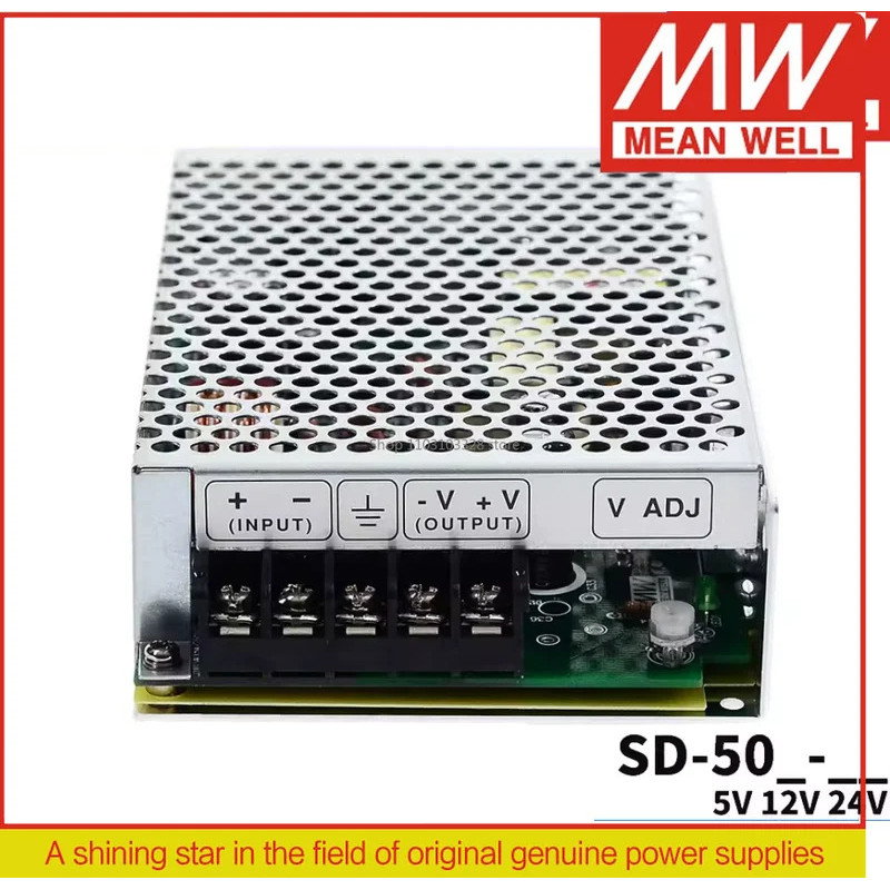 MEAN WELL 50W เอาต์พุตเดี่ยว DC-DC Converter SD-50A-5 SD-50A-12 SD-50A-24 SD-50B-5 SD-50B-12 SD-50B-