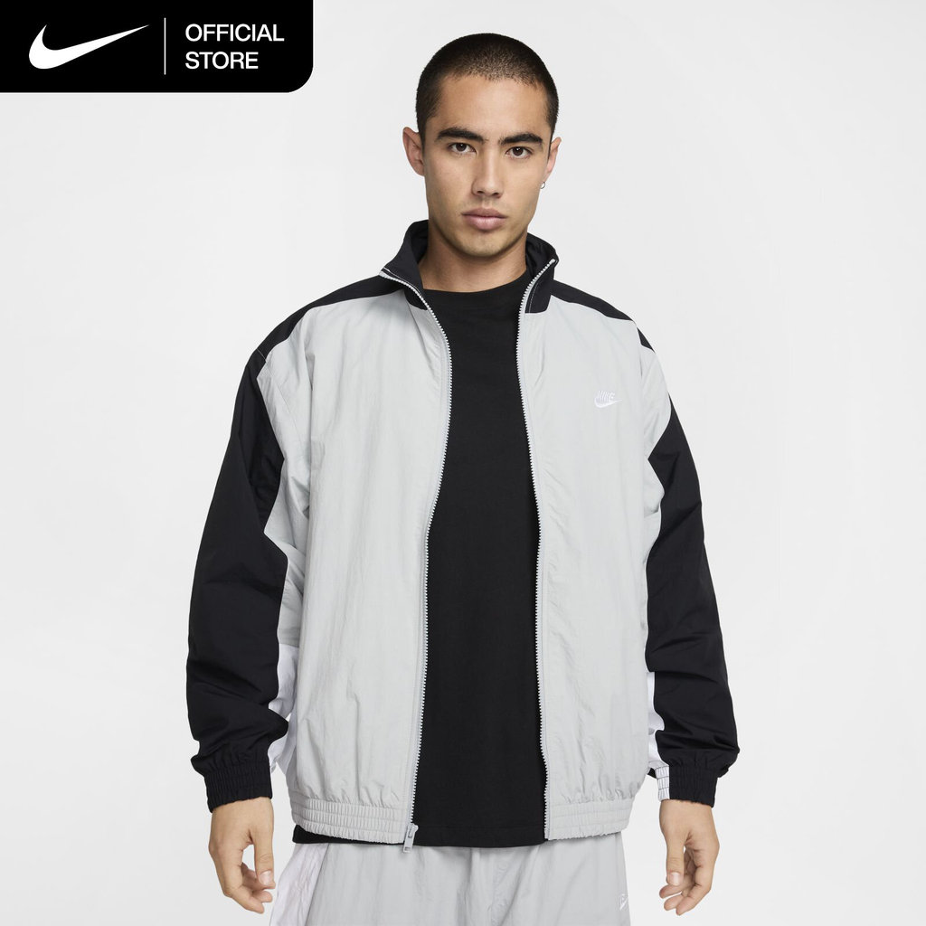 Nike Men's Club Oversized Woven Tracksuit Jacket - Light Smoke Grey [HQ6110-077]