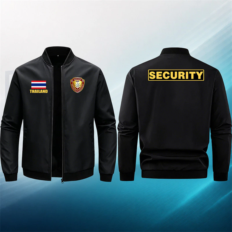 เสื้อคลุมแจ็คเก็ต SECURITY สีดำ ลายสกรีนสุดเท่ ทรงคูลๆ ไซส์ใหญ่ M-3XL