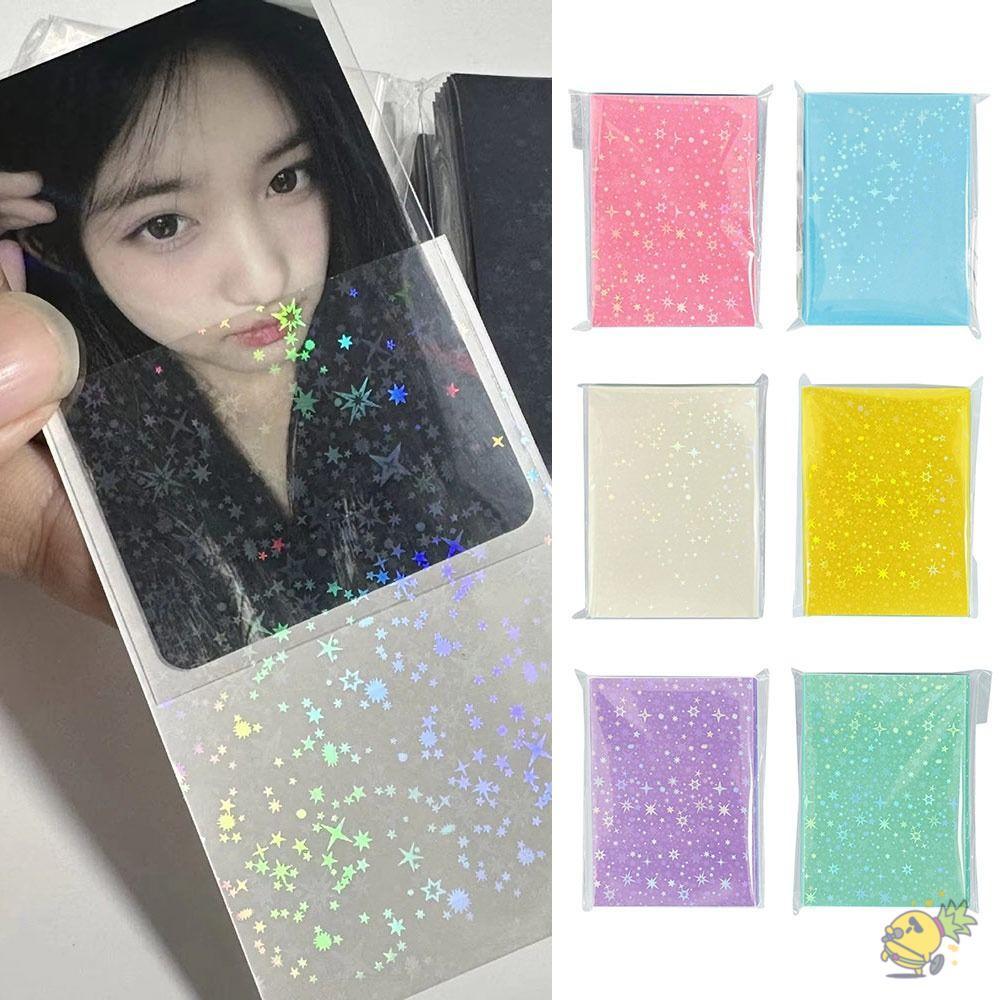 WXDX.TH การ์ดฟิล์ม,การ์ดเกมป้องกันอัลบั้ม Binder Kpop การ์ดแขน,ผู้ถือบัตร 3 นิ้ว Star Frosted ปก 61x91 มม.ไอดอล Photocard ผู้ถือ