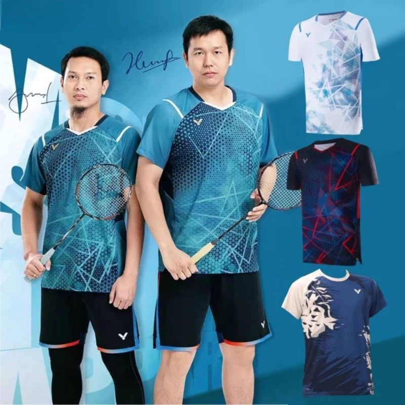 Victorรุ่นไหม่ล่าสุด2024เสื้อแบดVictorรุ่นไหม่แพง ดีแท้ผ้าดีส่งไวโกดังเมืองไทยเสื้อกีฬาแบดมินตันเทนนิสกีฬารับประกันผ้าดี