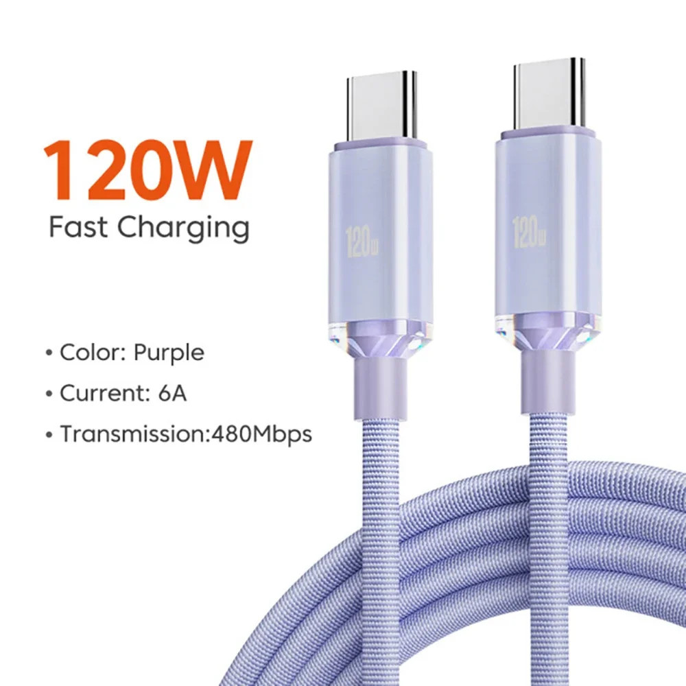 120W USBA ประเภท C ถึง USBC สําหรับ lPhone 15 16 17 series PD Fast ชาร์จ USB C DatCord