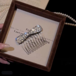 Rhinestone Inverted Comb หวีผมแฟชั่นด้านข้าง High-End Feeling Bangs เครื่องประดับผม