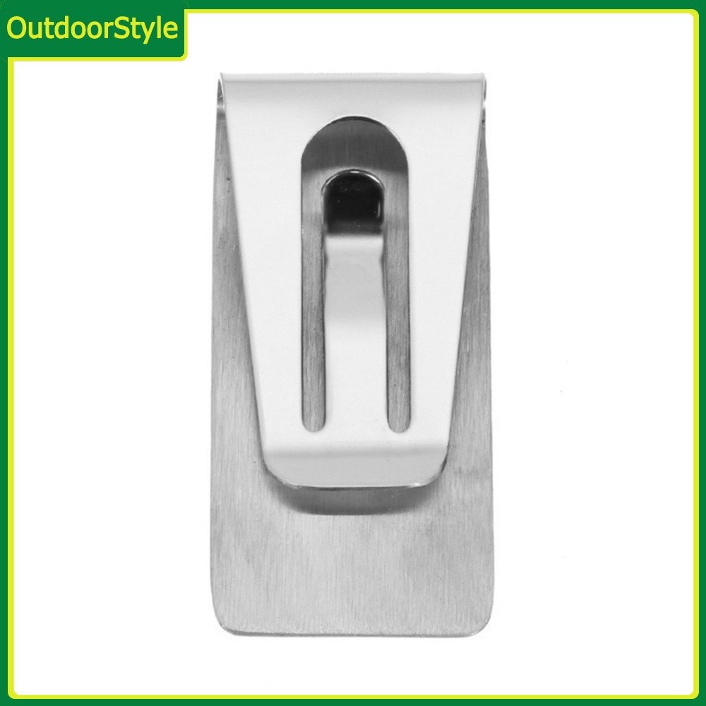 สไตล์กลางแจ้ง♫ แฟชั่นโลหะ Dollar Cash Holder กระเป๋าใส่บัตรบางเฉียบ Unisex Cash Clamp Holder