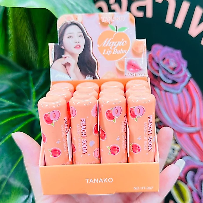 ลิปมันเปลี่ยนสีลูกพีชHT-067​#Tanako​ (แพค12 ชิ้น) ลิปมันเปลี่ยนสี🍑🍑