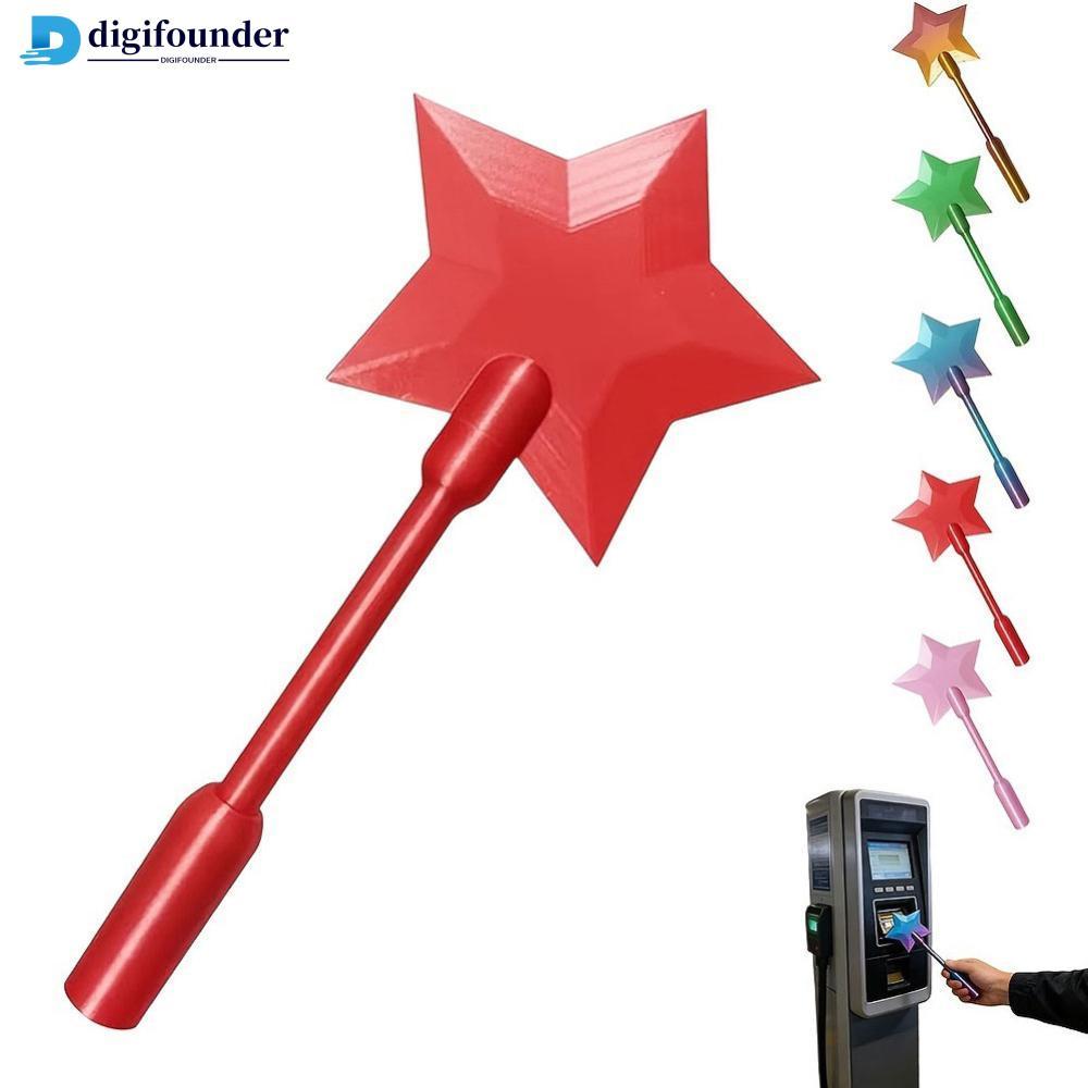 DIGIFOUNDER 3D พิมพ์ Star Light Magic Wand NFC ผู้ถือการชําระเงิน Contactless Card Holder Tap to Pay