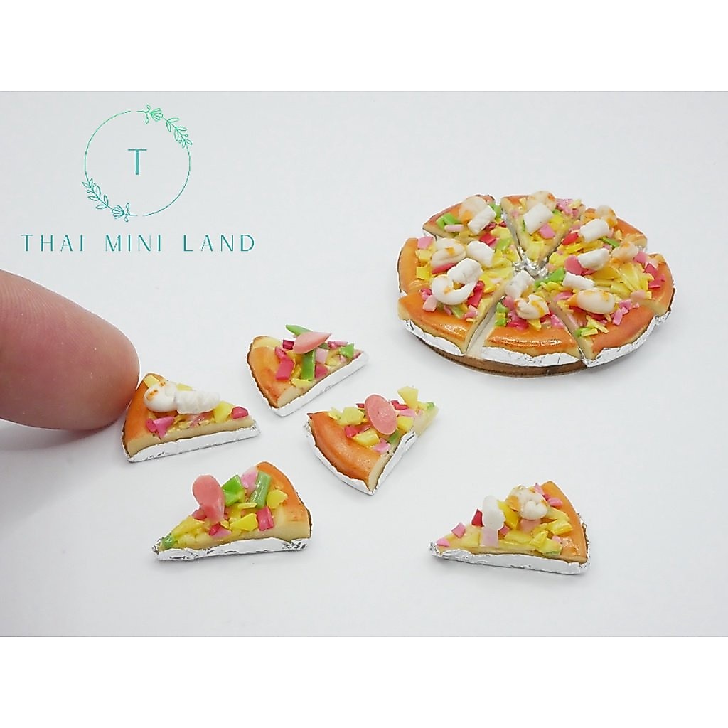 พิซซ่าจิ๋ว (ราคา/ชิ้้น) พิซซ่าสามเหลี่ยม พิซซ่า berkery เบเกอรี่ ของจิ๋ว ขนมจิ๋ว ขนม ของจิ๋ว ขนมดินปั้น พิซซ่าดินปั้น