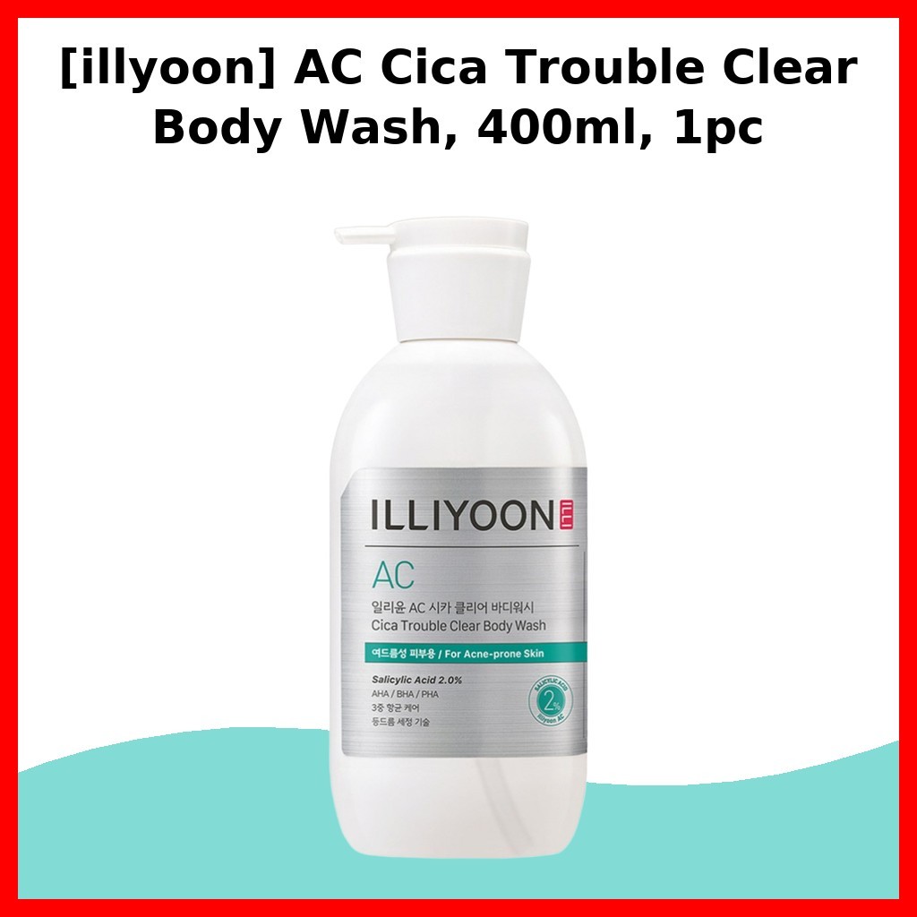[illyoon] AC Cica Trouble Clear Body Wash, 400ml, 1pc / Korean Body Wash / Acne Control / ของแท้ 100