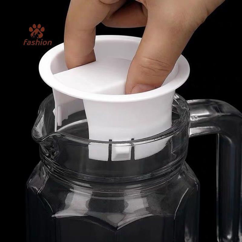 [Fas-t] 1/2 ชิ้นฝาปิดแก้วน้ํา Carafe ฝาครอบพลาสติก Stoppers ป้องกันฝุ่น Non Splash ขวดปลั๊กรั่วหมวกสําหรับเหยือก Bistro