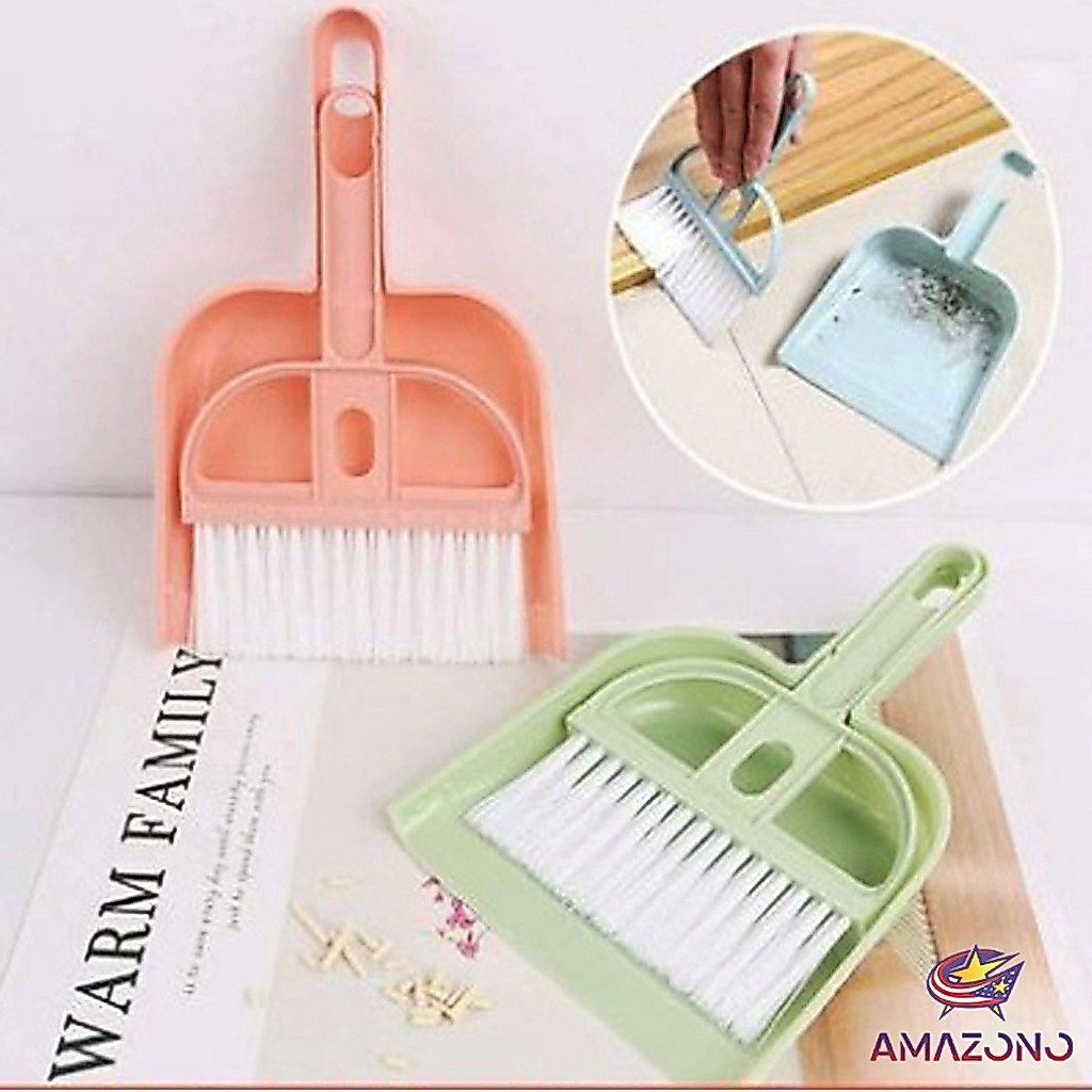 Amaz แปรงพร้อมที่โกยผง แปรงปัดฝุ่นพร้อมที่โกยผง ที่ปัดฝุ่น  Desktop Mini Cleaner