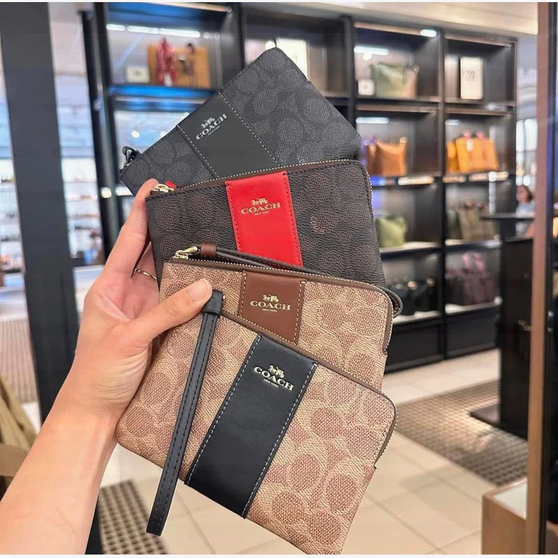 กระเป๋าคล้องมือ รุ่น มีสีให้เลือก Zip Wristlet CW954 กระเป๋าใส่บัตร กระเป๋าคล้องมือผู้หญิง มีช่องซิป COAC962H