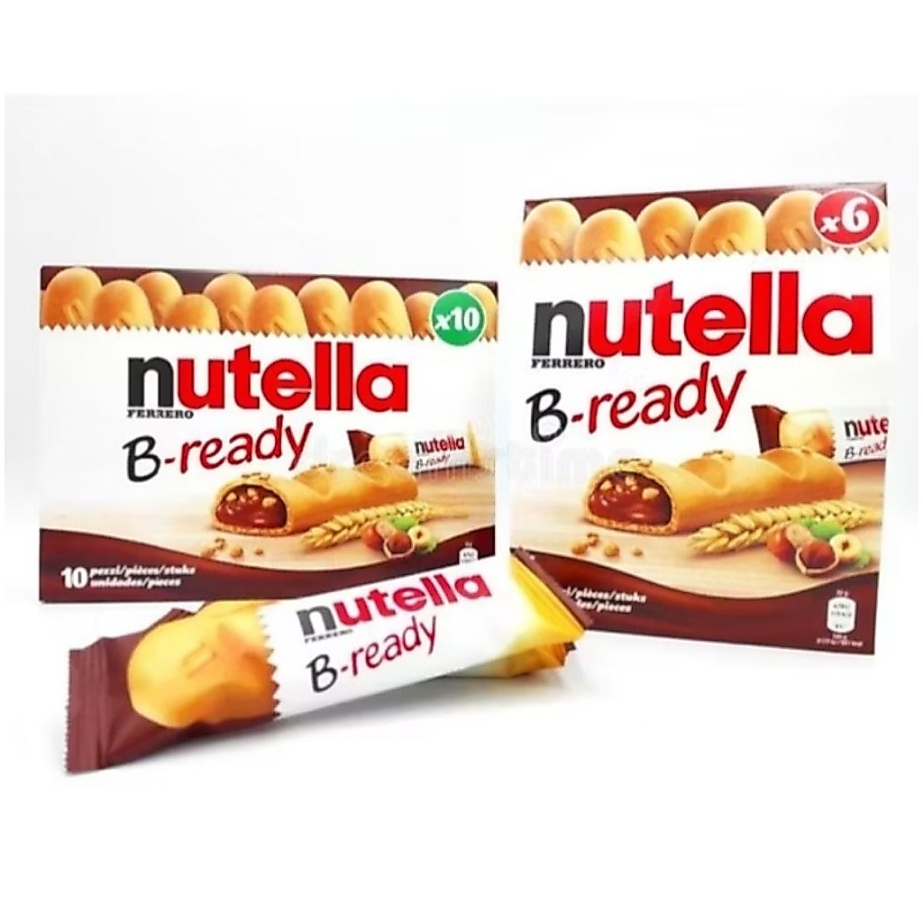 Nutella B Ready นูเทลล่า เวเฟอร์อบกรอบไส้เนทูลล่ามี2ขนาดให้เลือก