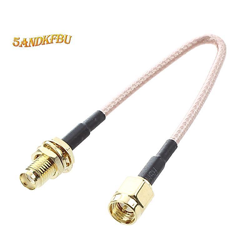 SMA ตัวเมีย SMA ตัวผู้ F/M อะแดปเตอร์สายเคเบิลเชื่อมต่อเสาอากาศ สีดํา+ทอง